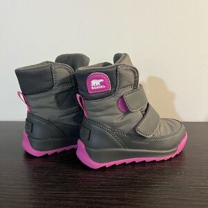 Sorel Kids' Gray and Pink Winter Boots